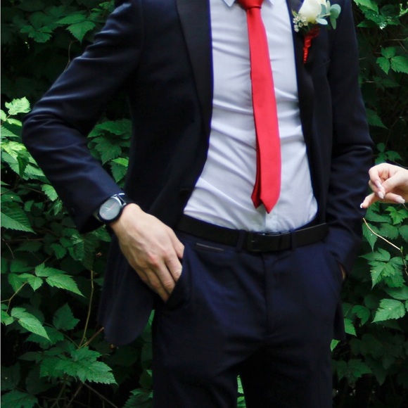 Men’s Prom suit - Navy Blue - ASOS Design - Picture 1 of 5